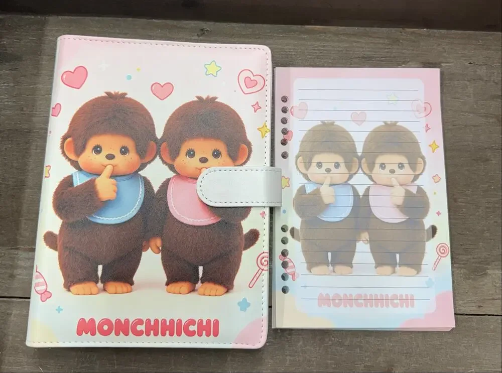 Monchhichi Size A5 Binder with Matching Printed Stationery Paper